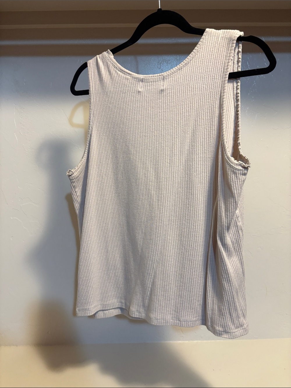 Panhandle Slim Cream Ribbed Tank with Rust Rodeo Print - Picture 4 of 4